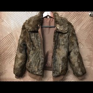 Authentic rabbit fur jacket